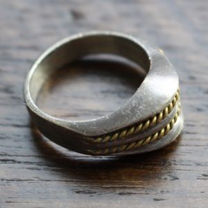 Sterling Silver and Gold Ring